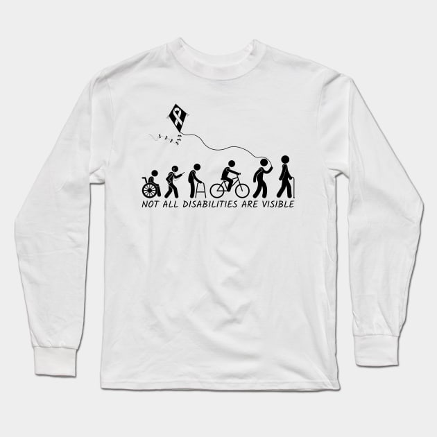 Spoonie Species: "Not all disabilities are visible..." Long Sleeve T-Shirt by spooniespecies